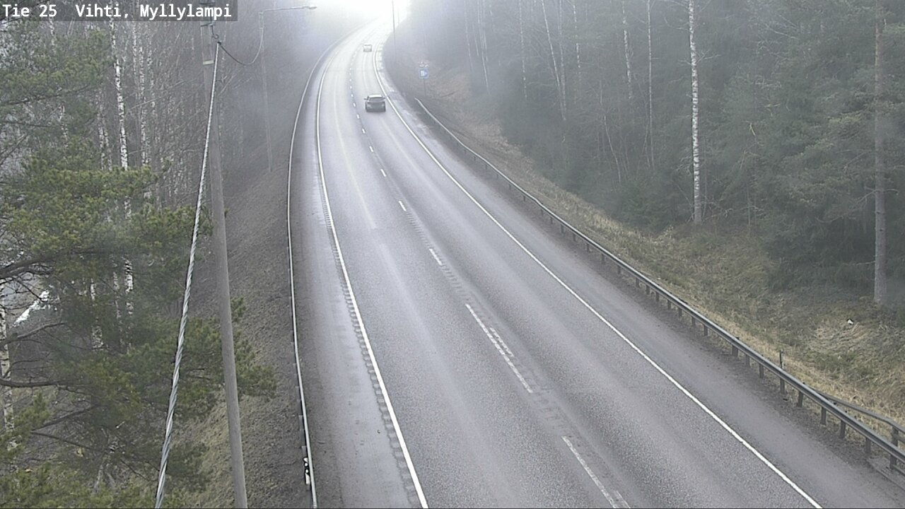 Weather Camera Image Väg 25 Lojo Myllylampi, Lohja, Uusimaa