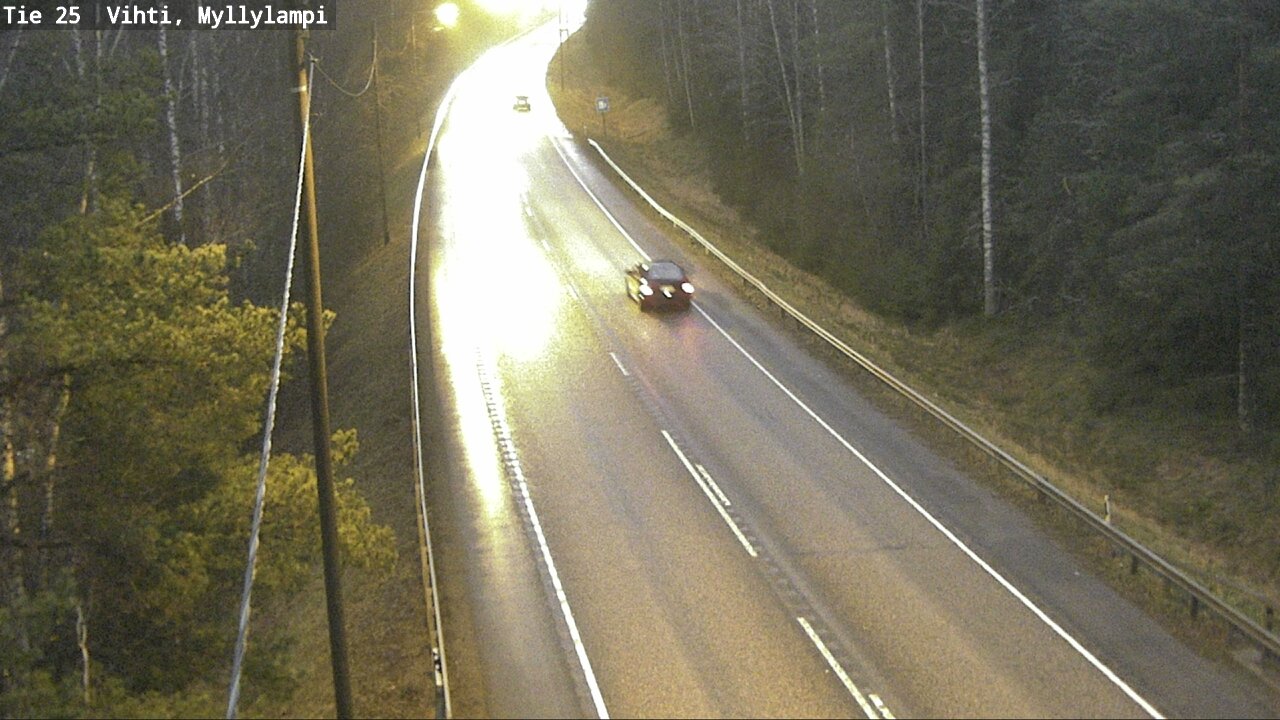 Weather Camera Image Väg 25 Lojo Myllylampi, Lohja, Uusimaa