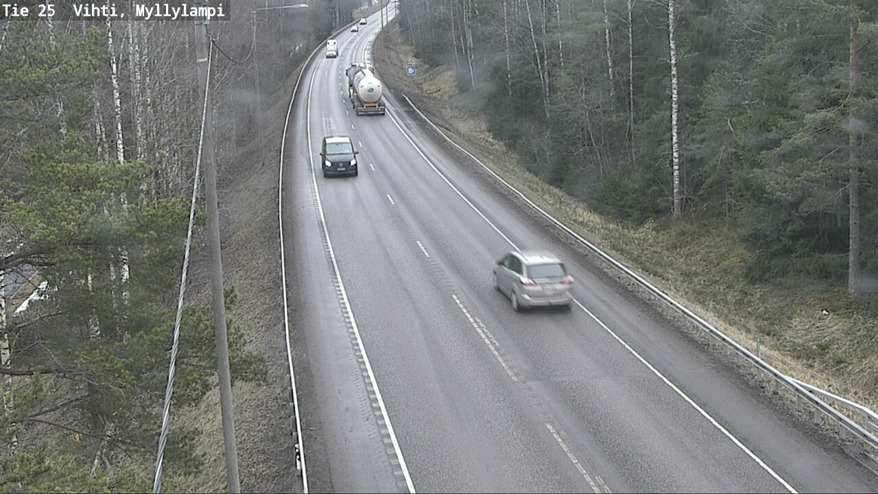 Weather Camera Image Väg 25 Lojo Myllylampi, Lohja, Uusimaa