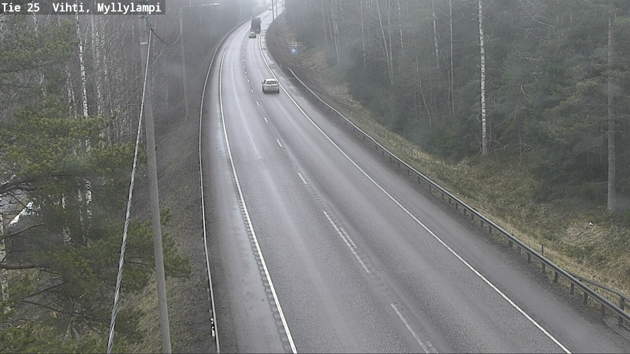 Weather Camera Image Väg 25 Lojo Myllylampi, Lohja, Uusimaa