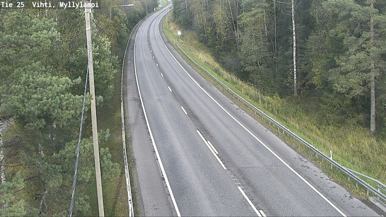 Weather Camera Image Road 25 Lohja Myllylampi, Lohja, Uusimaa