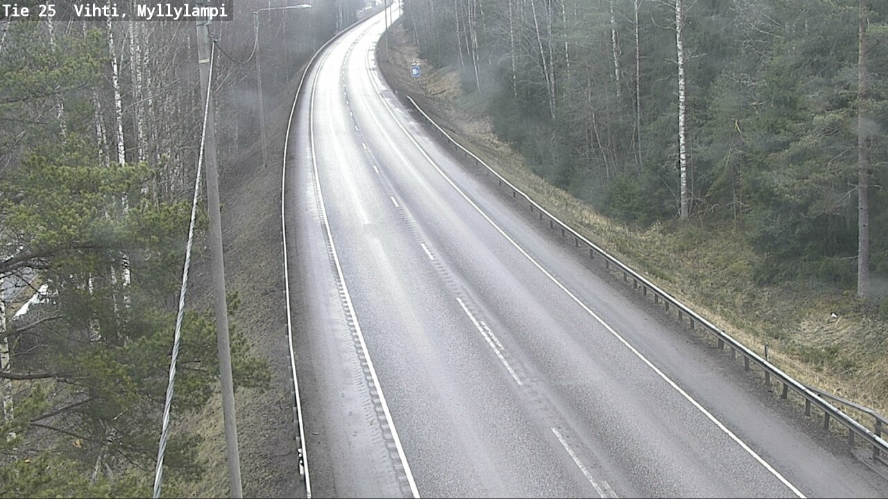 Weather Camera Image Väg 25 Lojo Myllylampi, Lohja, Uusimaa