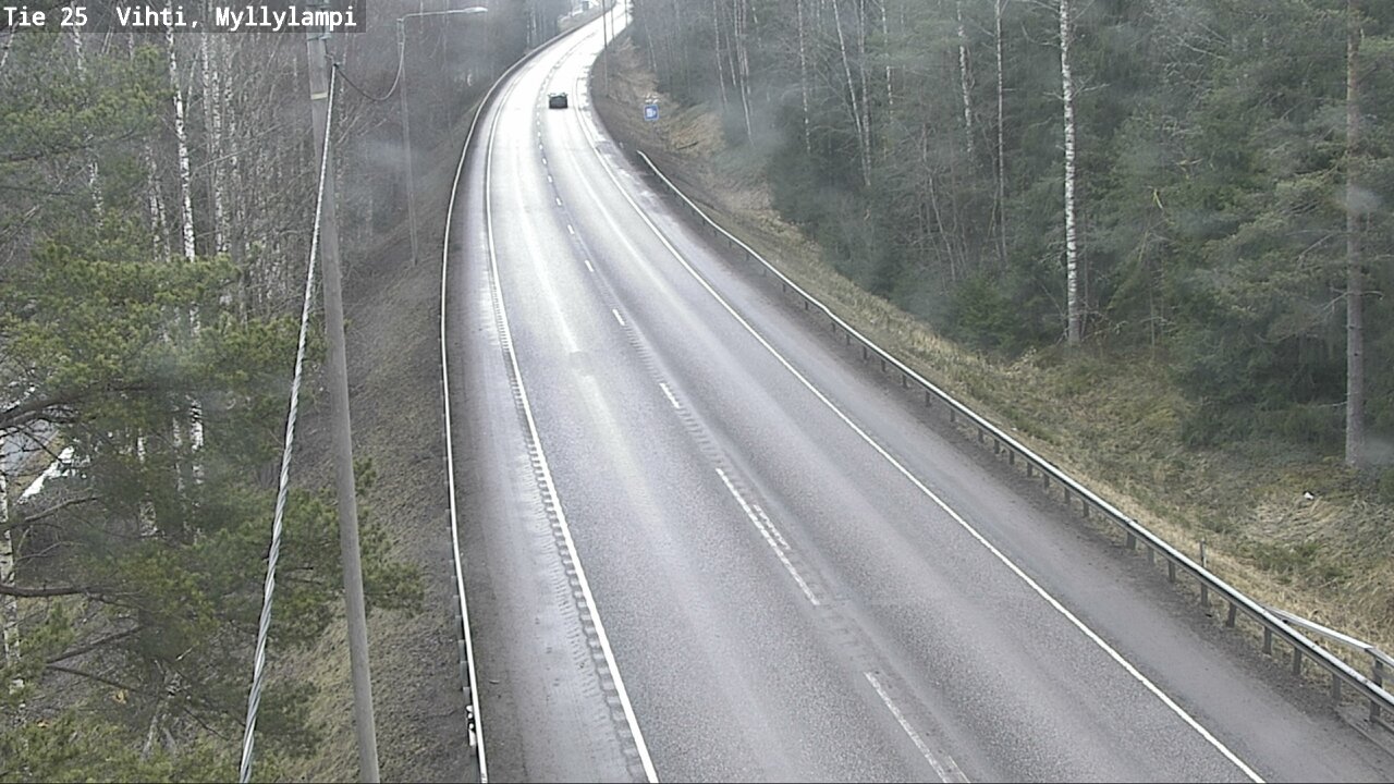 Weather Camera Image Väg 25 Lojo Myllylampi, Lohja, Uusimaa