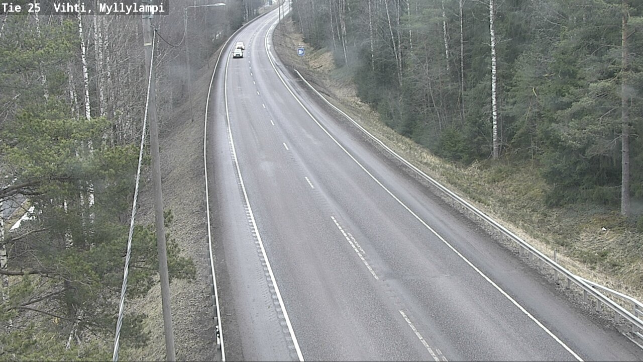 Weather Camera Image Väg 25 Lojo Myllylampi, Lohja, Uusimaa