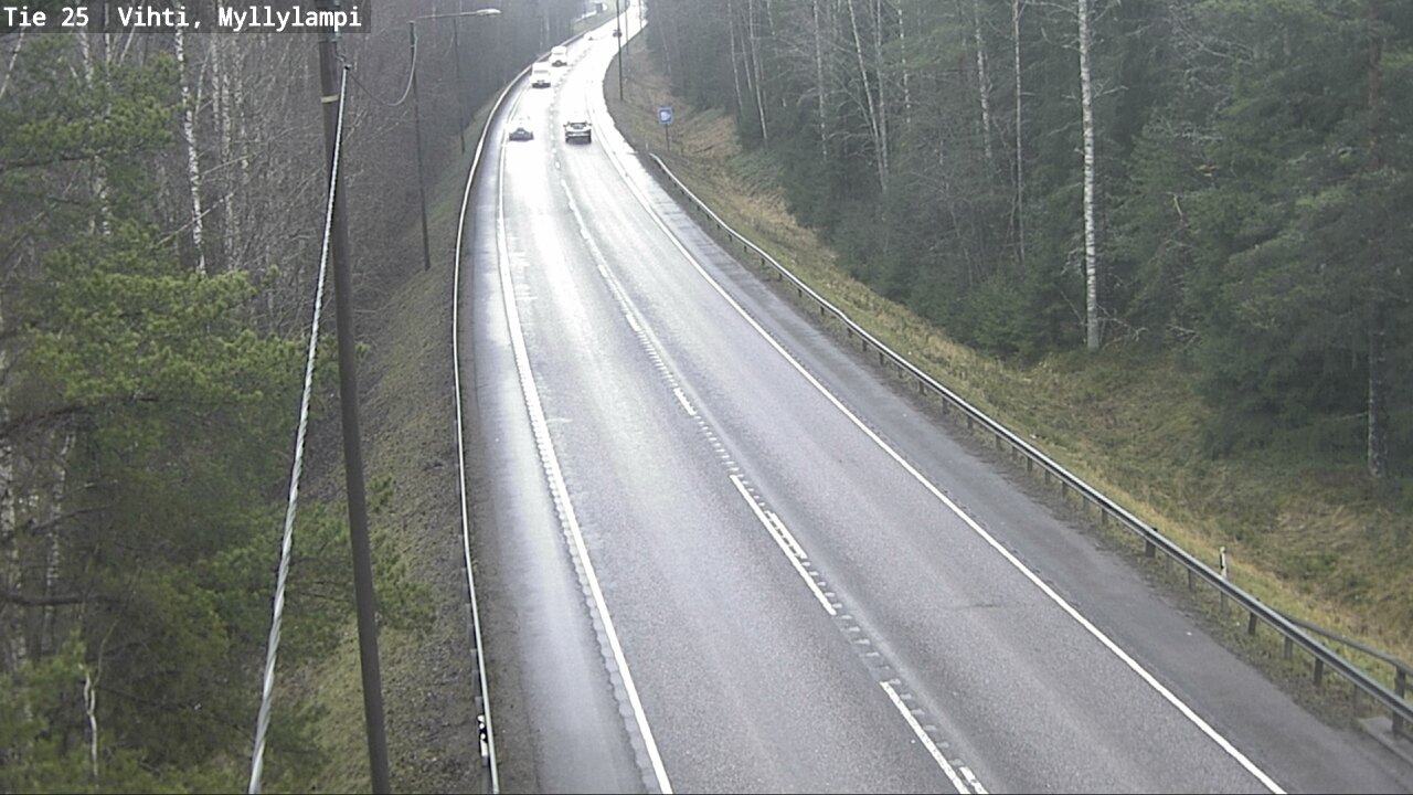 Weather Camera Image Väg 25 Lojo Myllylampi, Lohja, Uusimaa