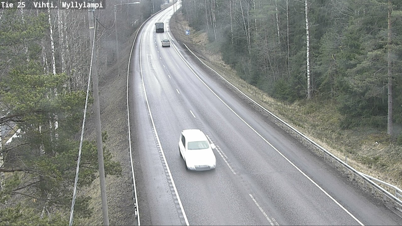 Weather Camera Image Väg 25 Lojo Myllylampi, Lohja, Uusimaa