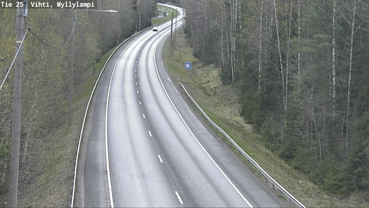 Weather Camera Image Väg 25 Lojo Myllylampi, Lohja, Uusimaa