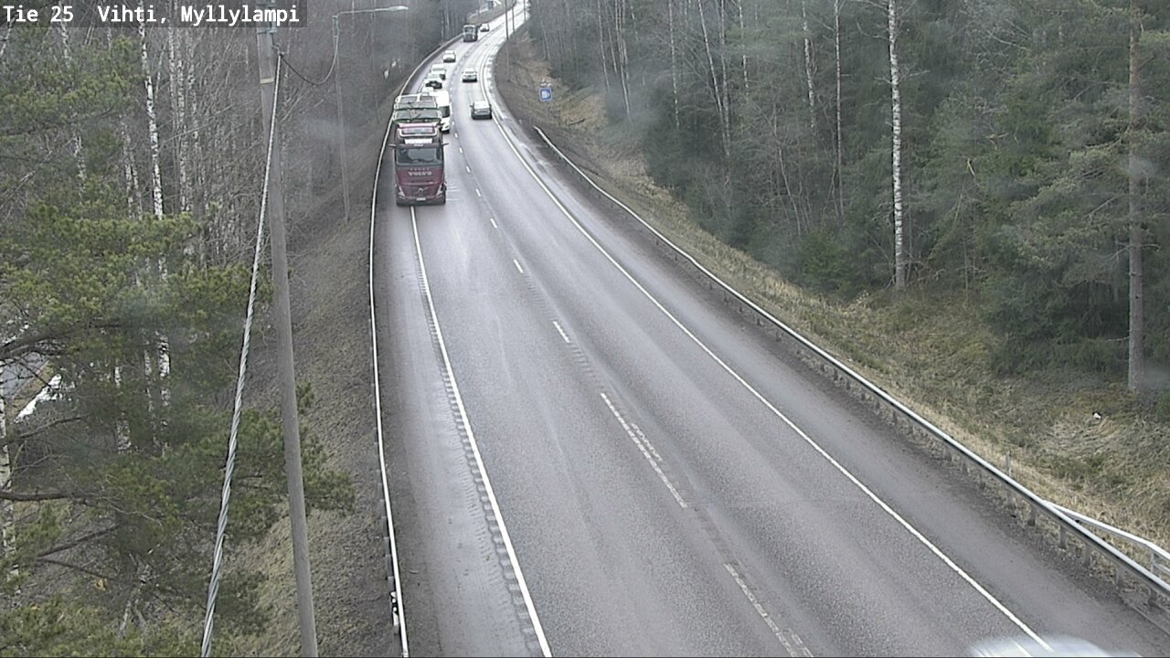 Weather Camera Image Väg 25 Lojo Myllylampi, Lohja, Uusimaa