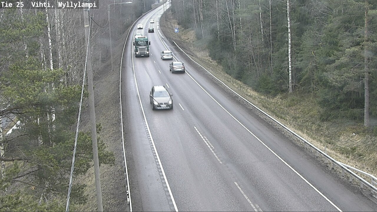 Weather Camera Image Väg 25 Lojo Myllylampi, Lohja, Uusimaa