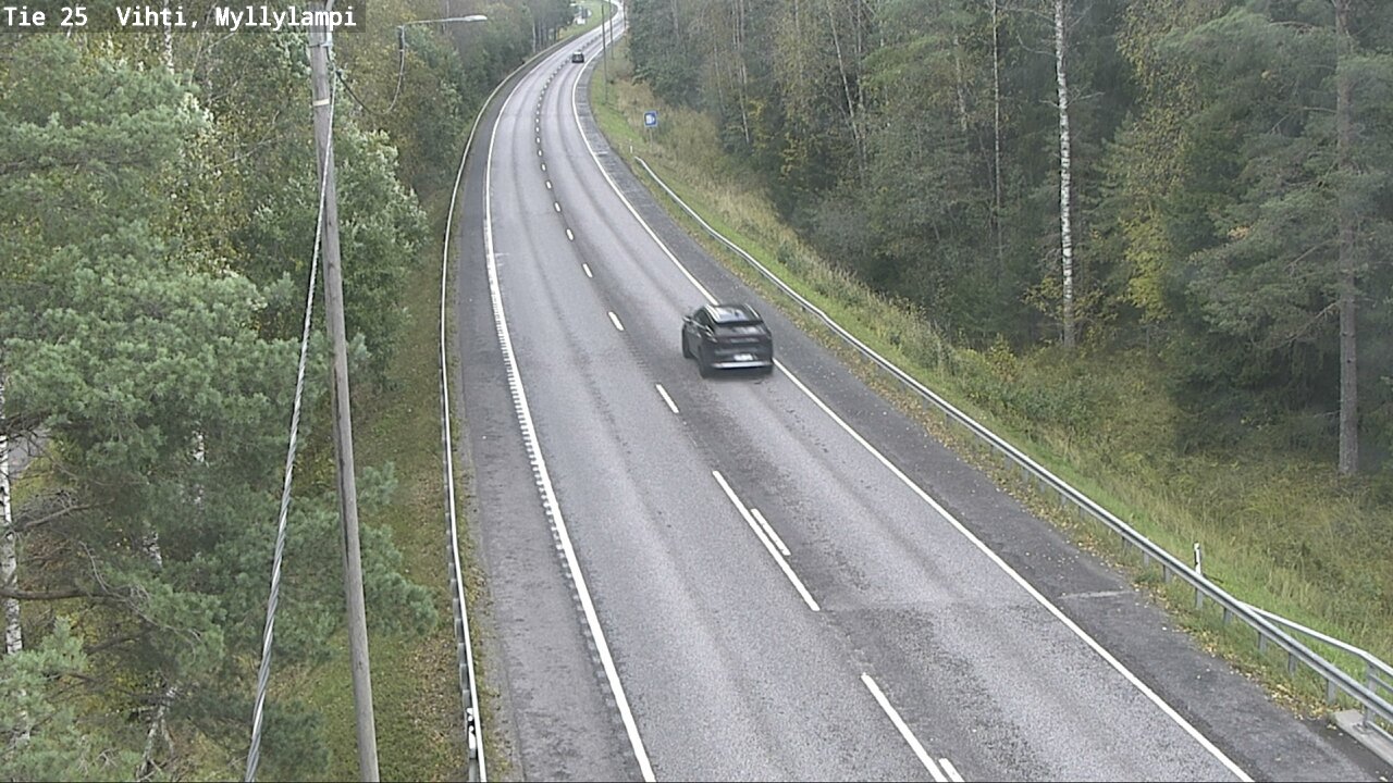 Weather Camera Image Väg 25 Lojo Myllylampi, Lohja, Uusimaa