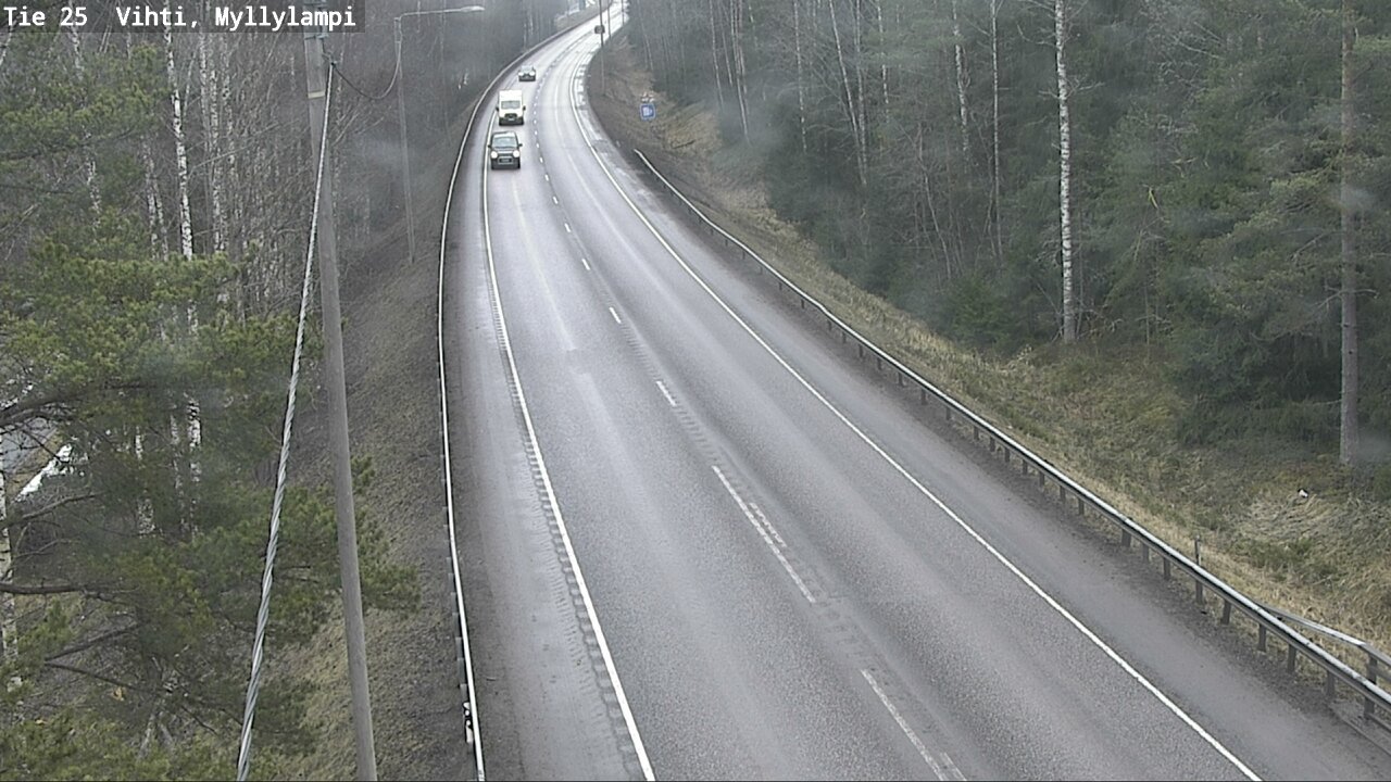 Weather Camera Image Väg 25 Lojo Myllylampi, Lohja, Uusimaa
