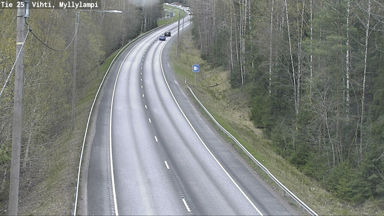 Weather Camera Image Väg 25 Lojo Myllylampi, Lohja, Uusimaa