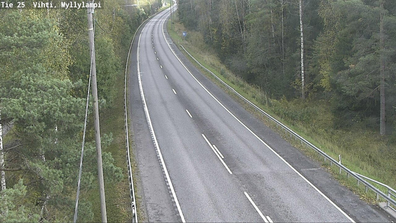 Weather Camera Image Väg 25 Lojo Myllylampi, Lohja, Uusimaa