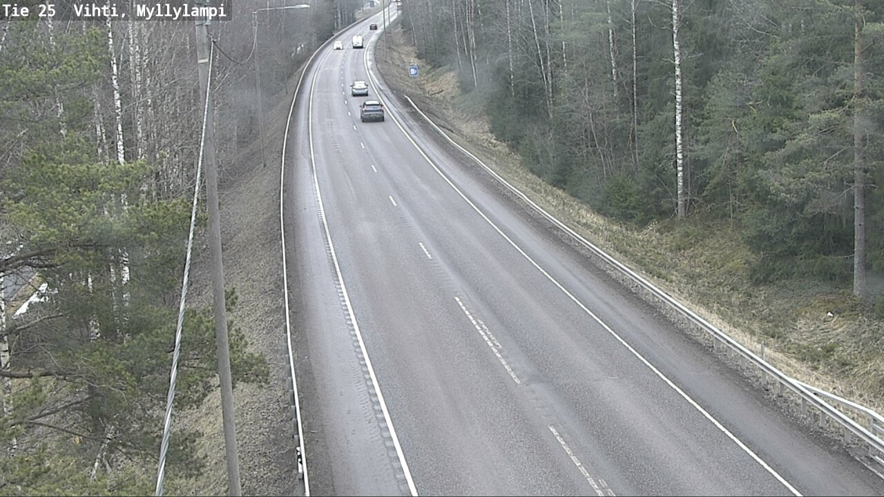 Weather Camera Image Väg 25 Lojo Myllylampi, Lohja, Uusimaa