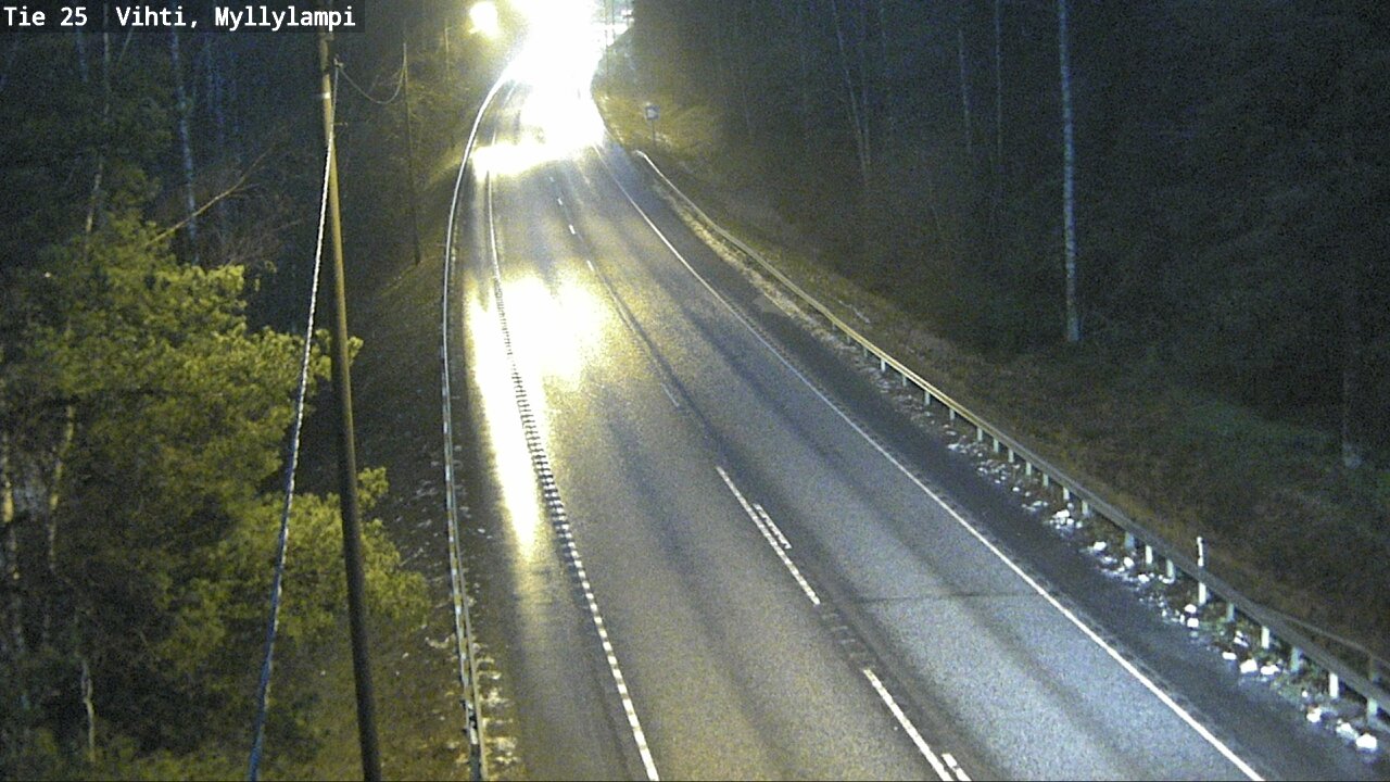 Weather Camera Image Väg 25 Lojo Myllylampi, Lohja, Uusimaa