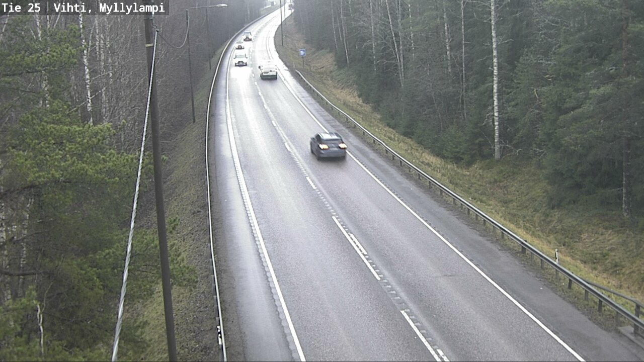 Weather Camera Image Väg 25 Lojo Myllylampi, Lohja, Uusimaa