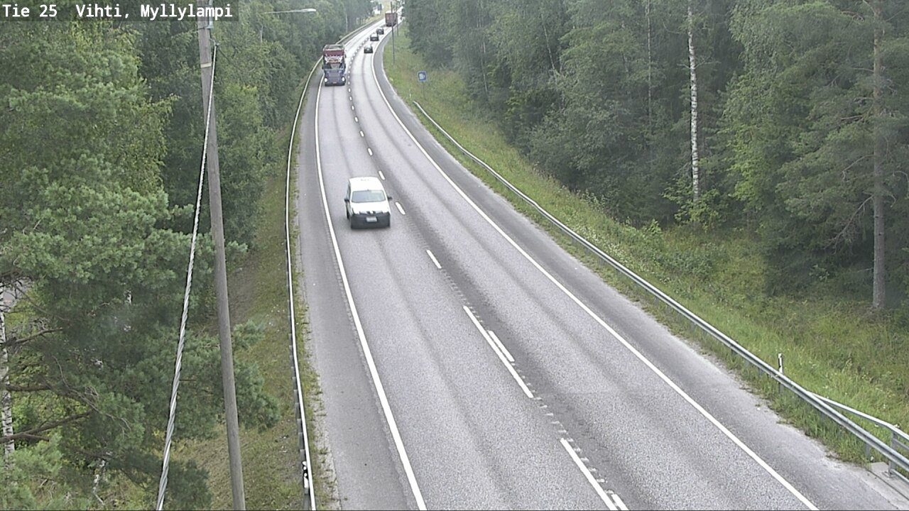 Weather Camera Image Väg 25 Lojo Myllylampi, Lohja, Uusimaa