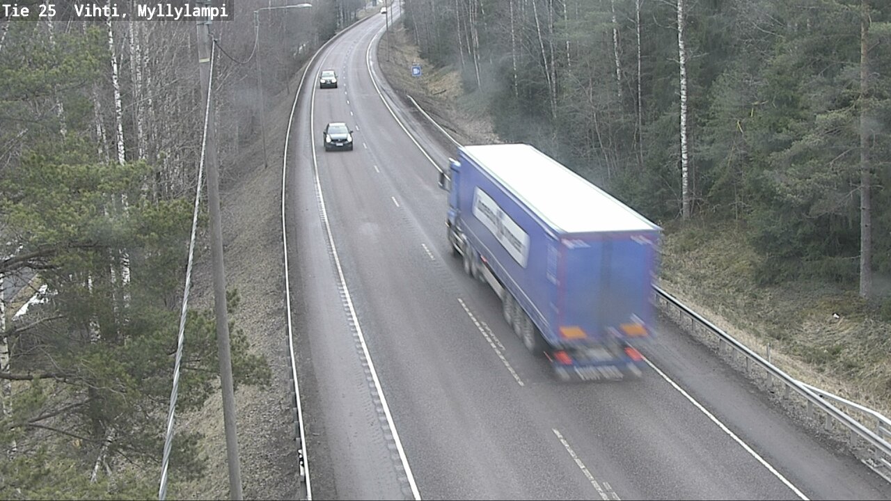 Weather Camera Image Väg 25 Lojo Myllylampi, Lohja, Uusimaa