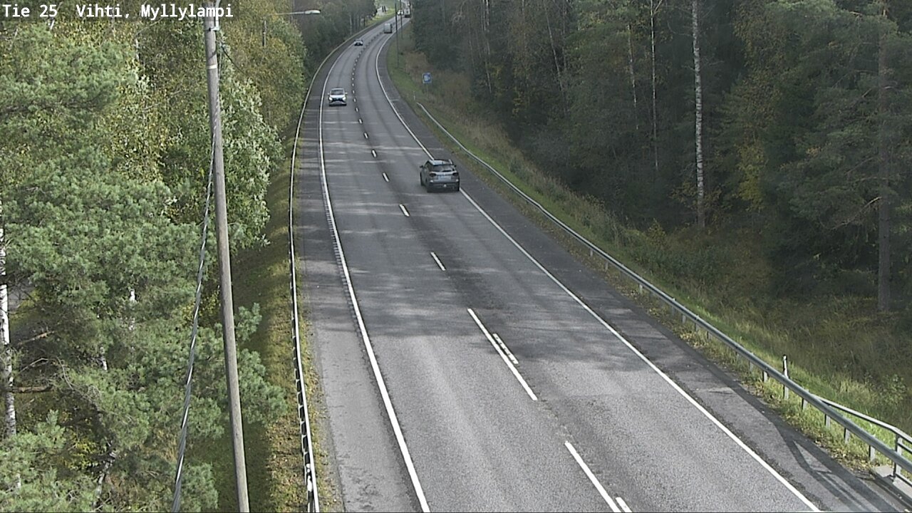 Weather Camera Image Väg 25 Lojo Myllylampi, Lohja, Uusimaa