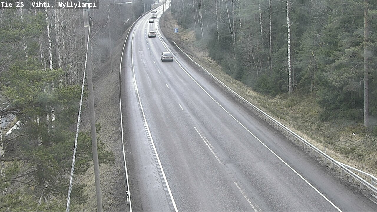Weather Camera Image Väg 25 Lojo Myllylampi, Lohja, Uusimaa