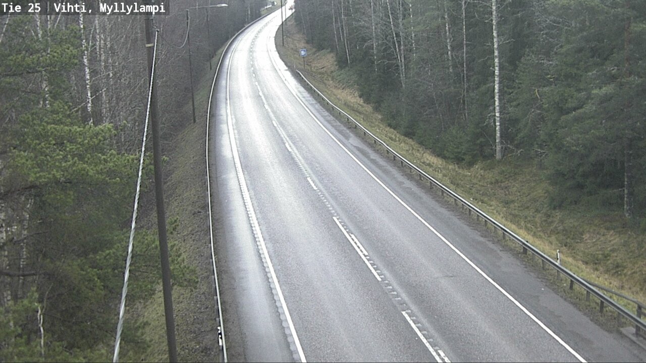 Weather Camera Image Väg 25 Lojo Myllylampi, Lohja, Uusimaa