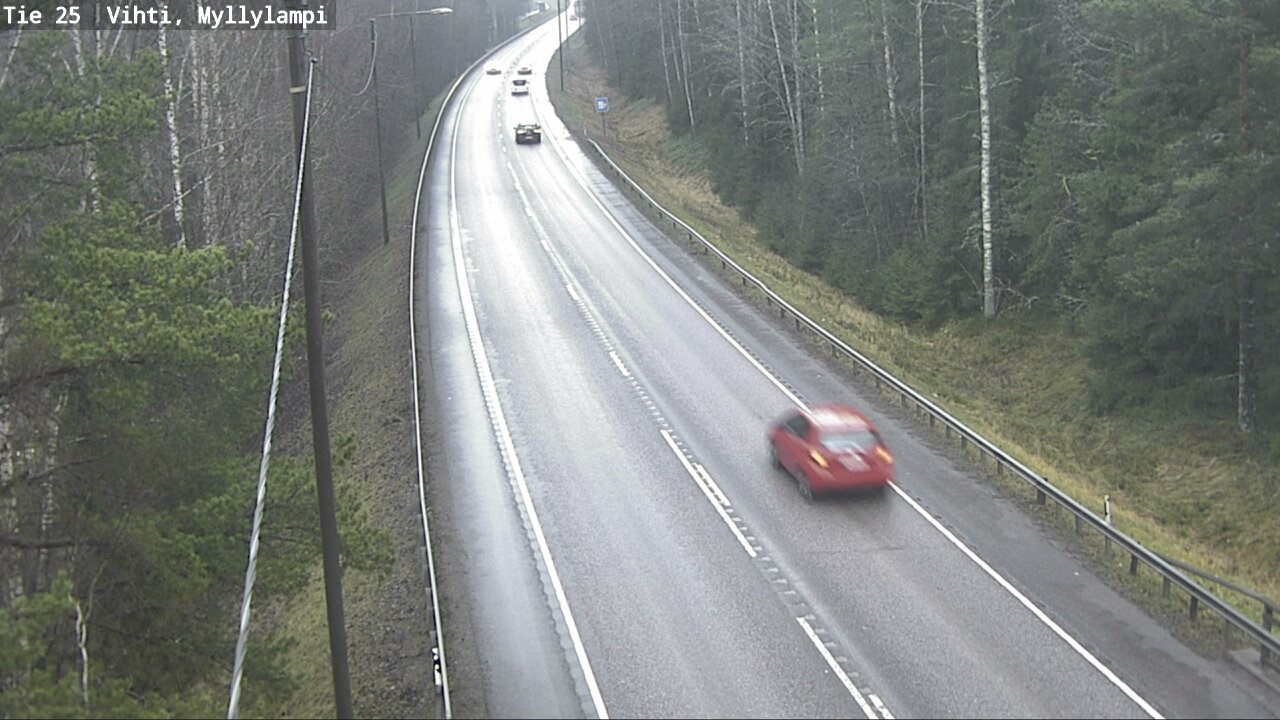 Weather Camera Image Väg 25 Lojo Myllylampi, Lohja, Uusimaa