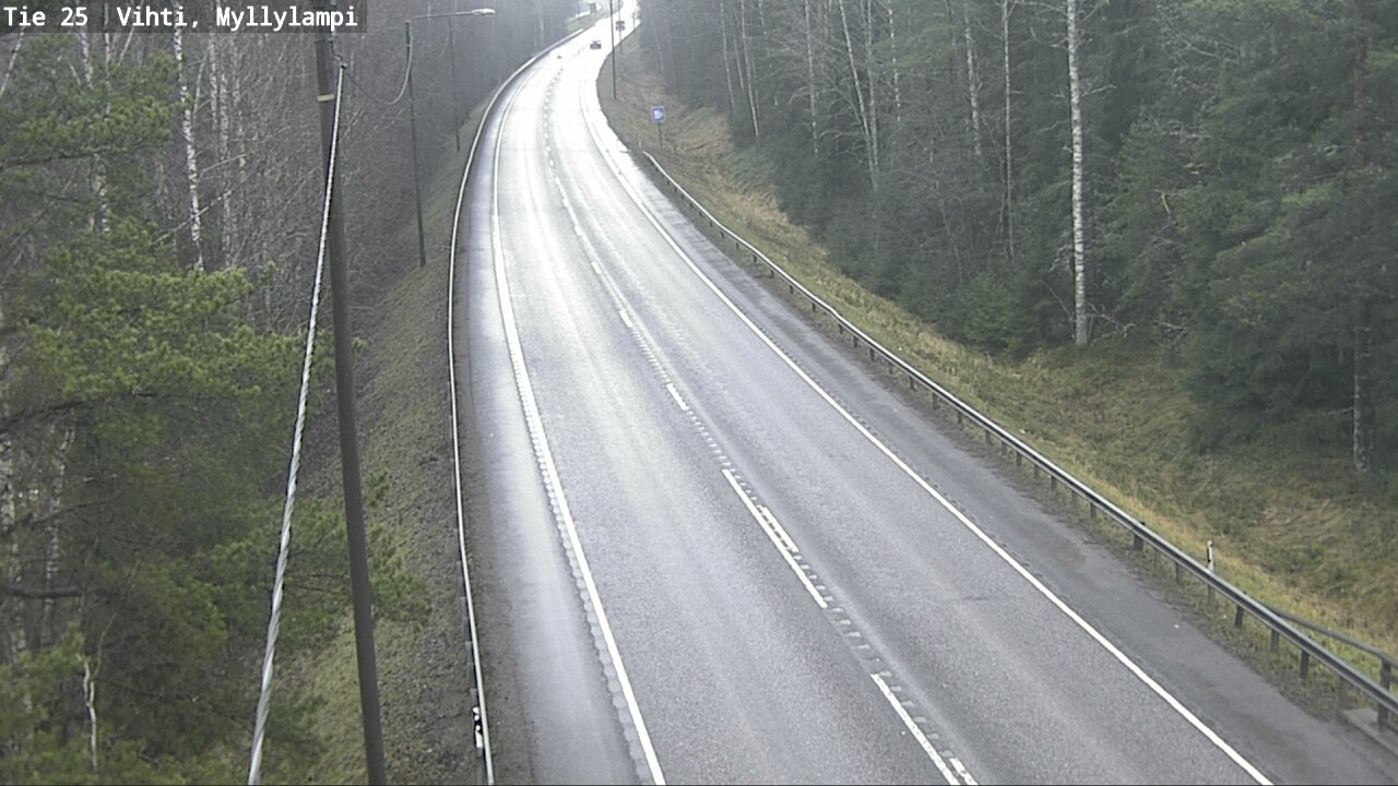 Weather Camera Image Väg 25 Lojo Myllylampi, Lohja, Uusimaa