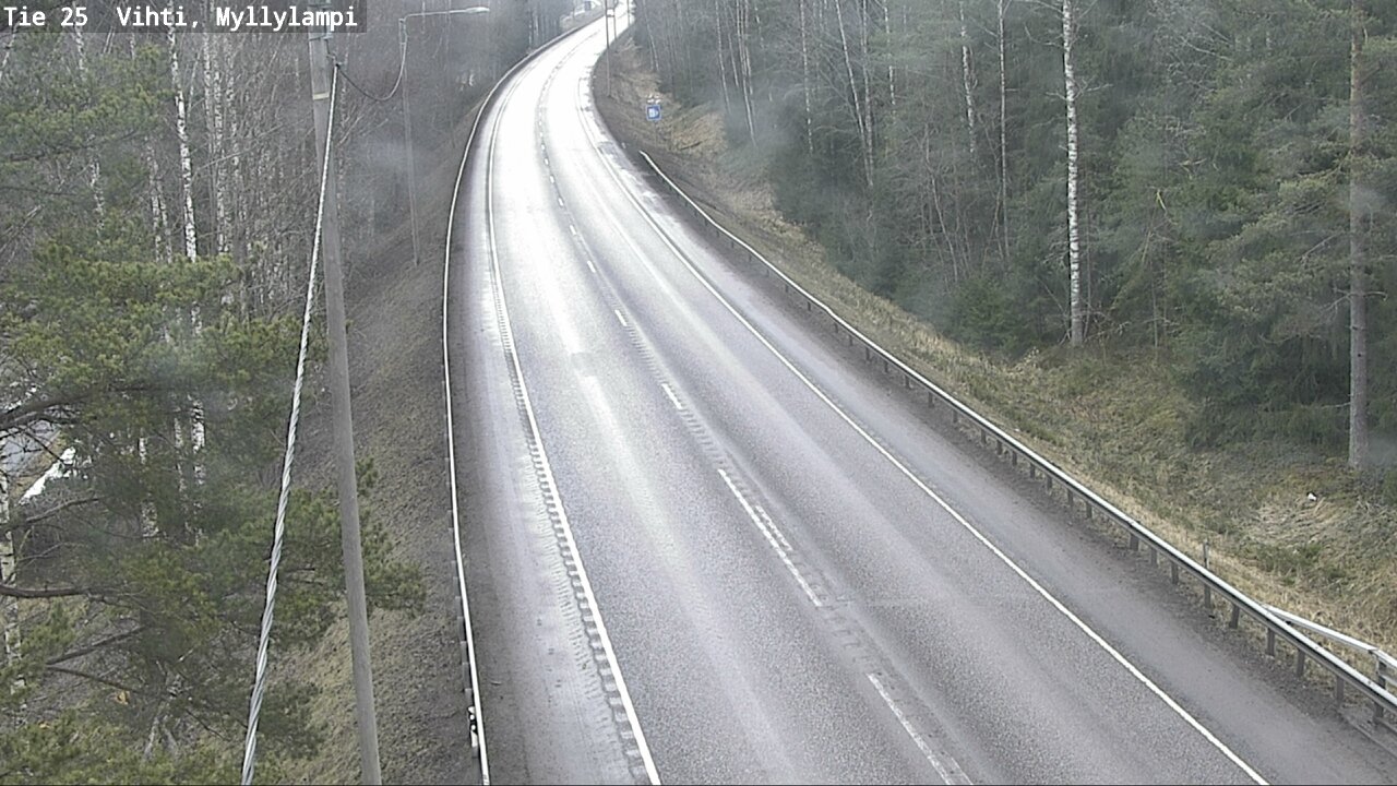 Weather Camera Image Väg 25 Lojo Myllylampi, Lohja, Uusimaa