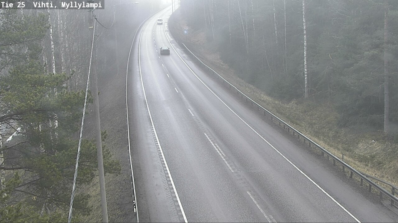 Weather Camera Image Väg 25 Lojo Myllylampi, Lohja, Uusimaa