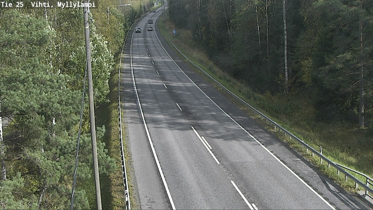 Weather Camera Image Väg 25 Lojo Myllylampi, Lohja, Uusimaa