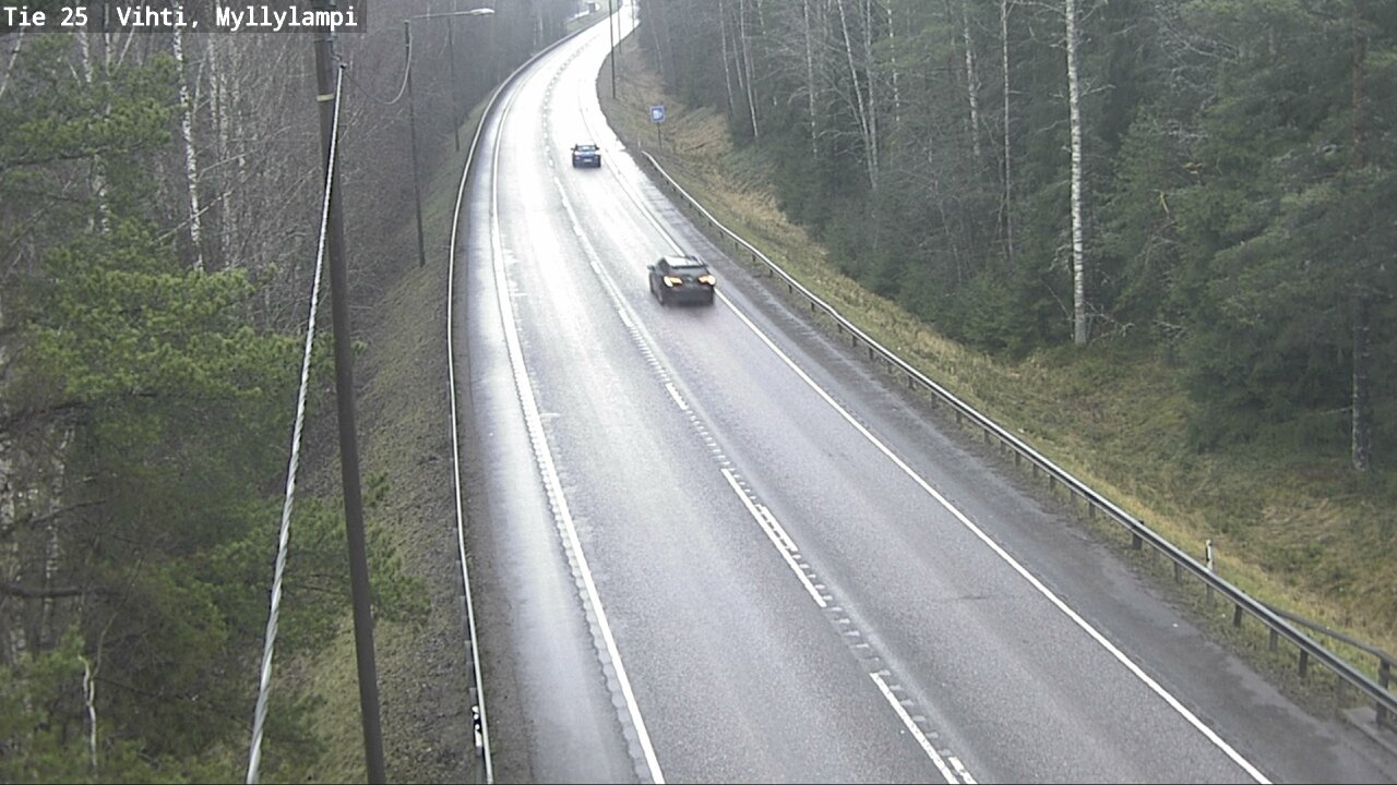 Weather Camera Image Väg 25 Lojo Myllylampi, Lohja, Uusimaa