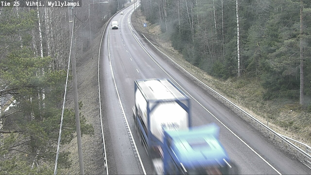 Weather Camera Image Väg 25 Lojo Myllylampi, Lohja, Uusimaa