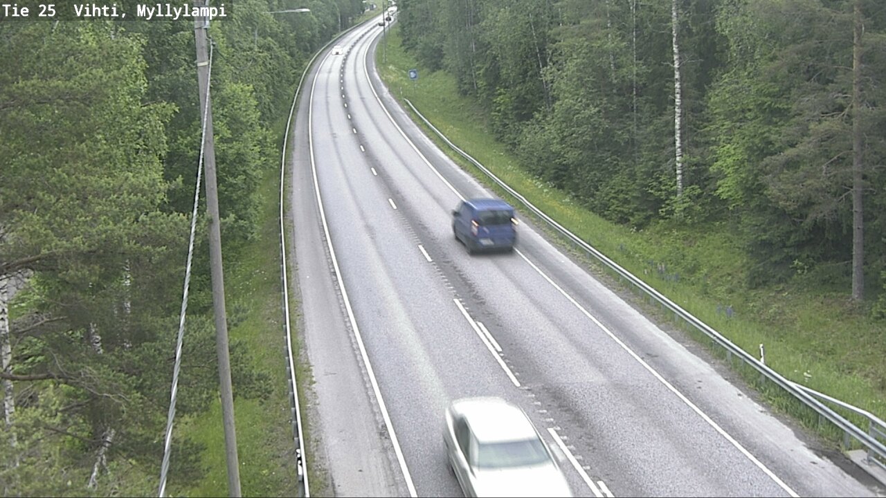 Weather Camera Image Väg 25 Lojo Myllylampi, Lohja, Uusimaa