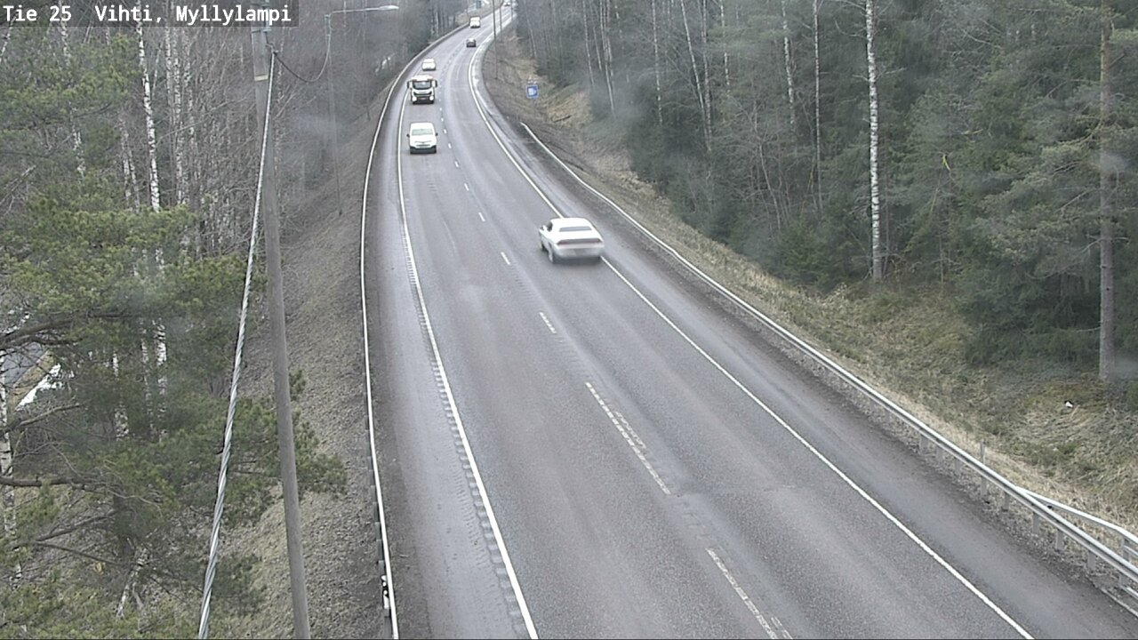 Weather Camera Image Väg 25 Lojo Myllylampi, Lohja, Uusimaa