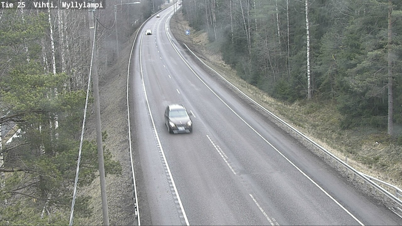Weather Camera Image Väg 25 Lojo Myllylampi, Lohja, Uusimaa