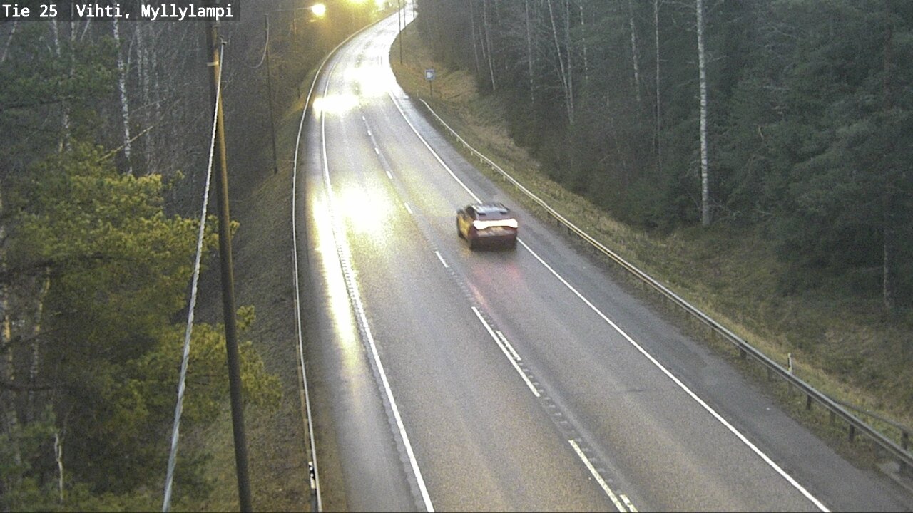 Weather Camera Image Väg 25 Lojo Myllylampi, Lohja, Uusimaa