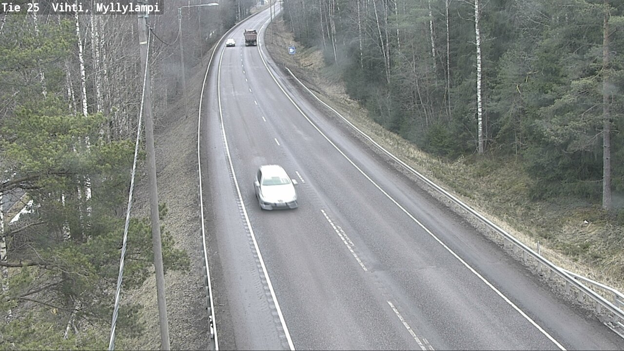 Weather Camera Image Väg 25 Lojo Myllylampi, Lohja, Uusimaa