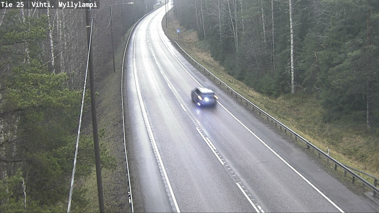 Weather Camera Image Väg 25 Lojo Myllylampi, Lohja, Uusimaa