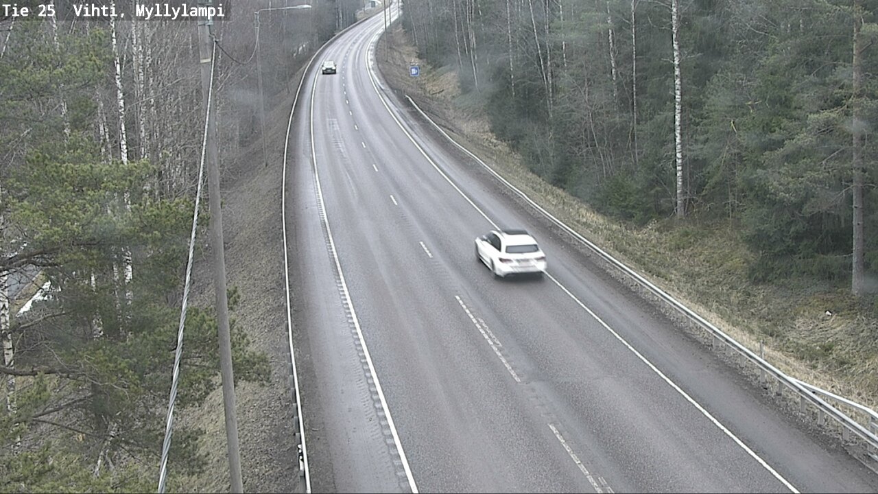 Weather Camera Image Väg 25 Lojo Myllylampi, Lohja, Uusimaa
