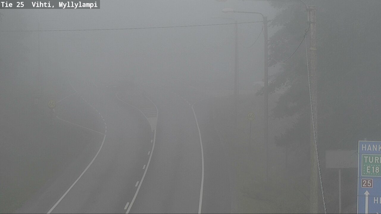 Weather Camera Image Väg 25 Lojo Myllylampi, Lohja, Uusimaa