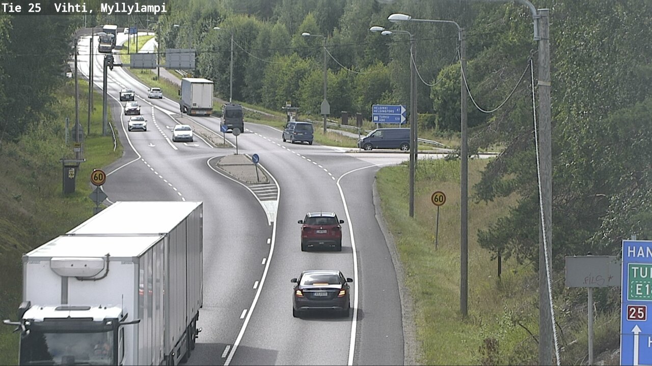 Weather Camera Image Väg 25 Lojo Myllylampi, Lohja, Uusimaa