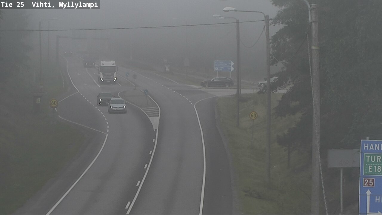 Weather Camera Image Väg 25 Lojo Myllylampi, Lohja, Uusimaa