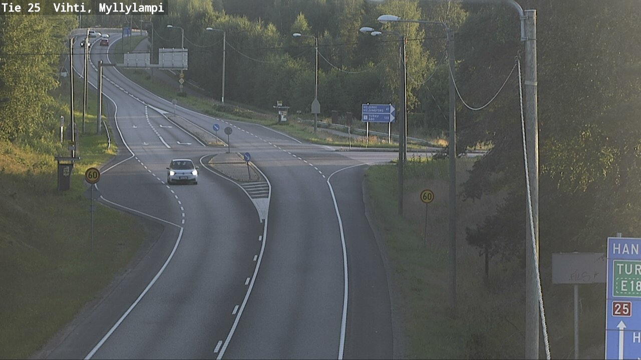 Weather Camera Image Väg 25 Lojo Myllylampi, Lohja, Uusimaa