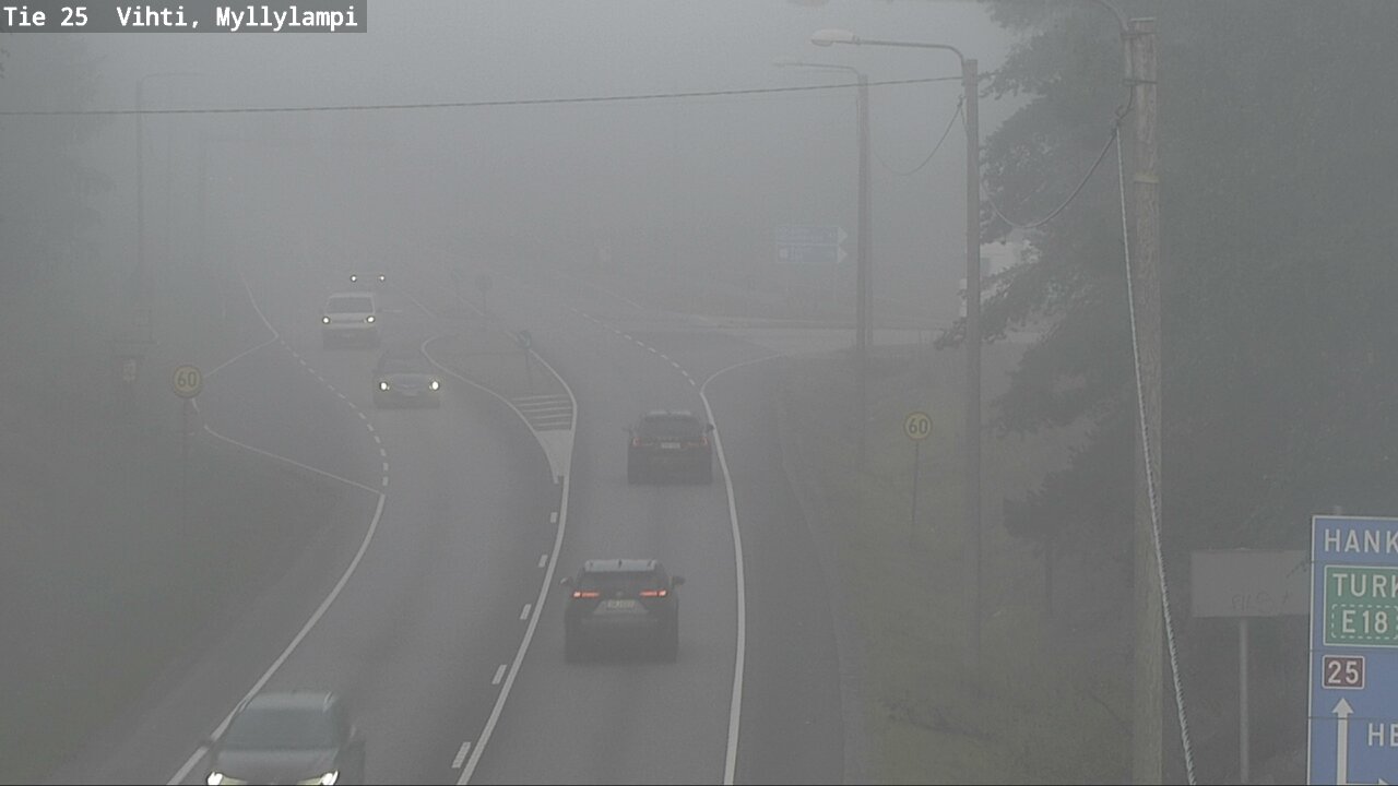 Weather Camera Image Väg 25 Lojo Myllylampi, Lohja, Uusimaa