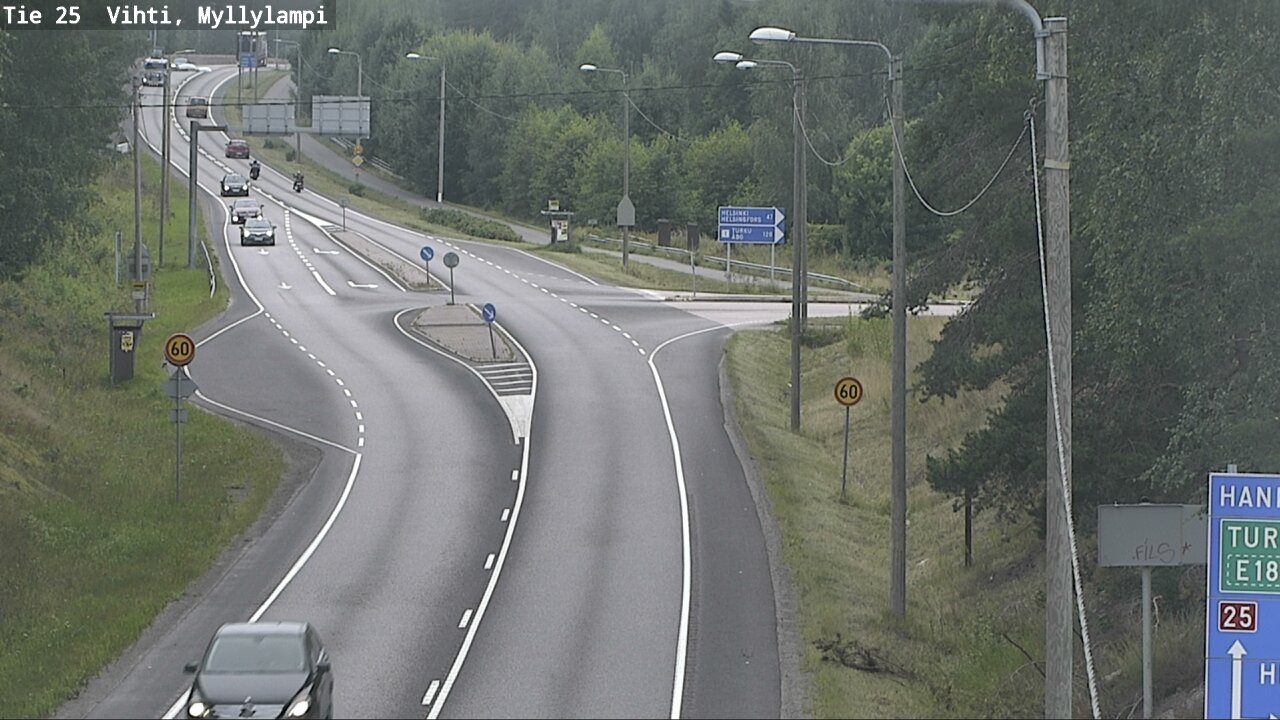 Weather Camera Image Väg 25 Lojo Myllylampi, Lohja, Uusimaa