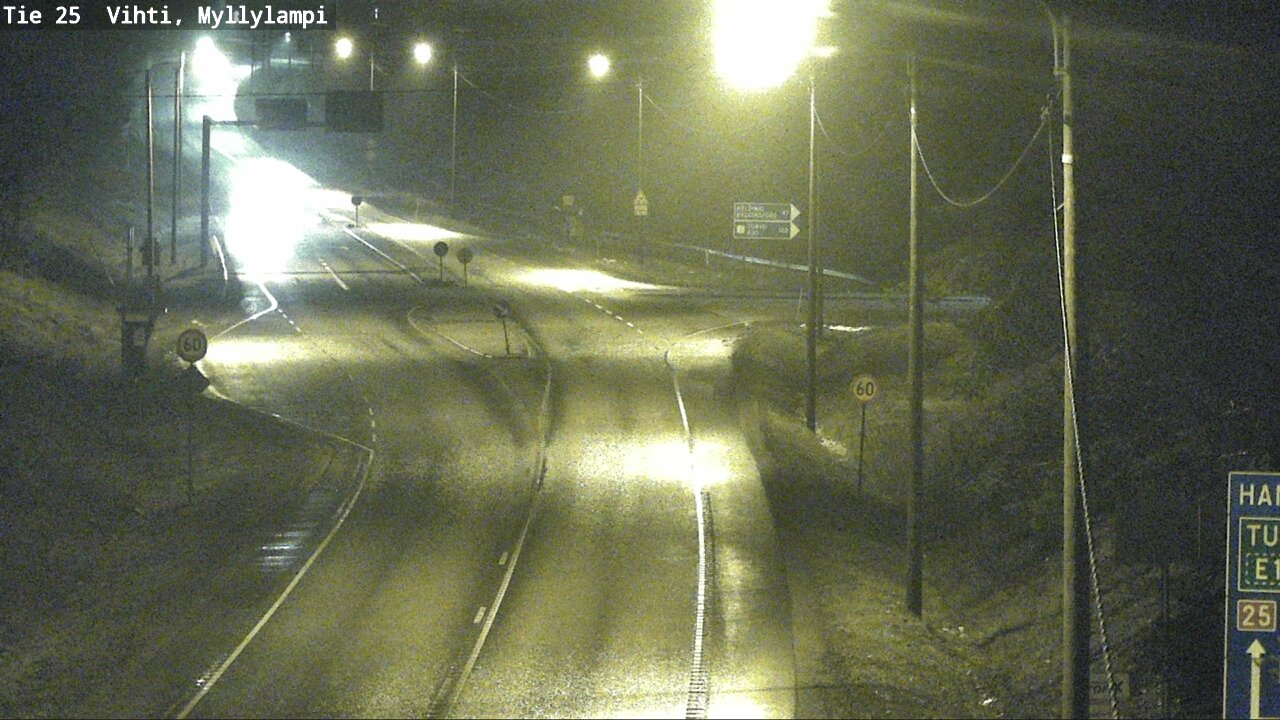Weather Camera Image Väg 25 Lojo Myllylampi, Lohja, Uusimaa