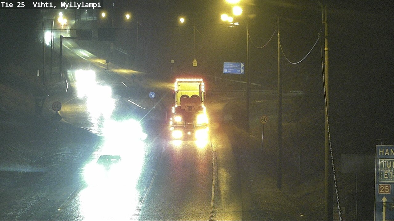 Weather Camera Image Väg 25 Lojo Myllylampi, Lohja, Uusimaa