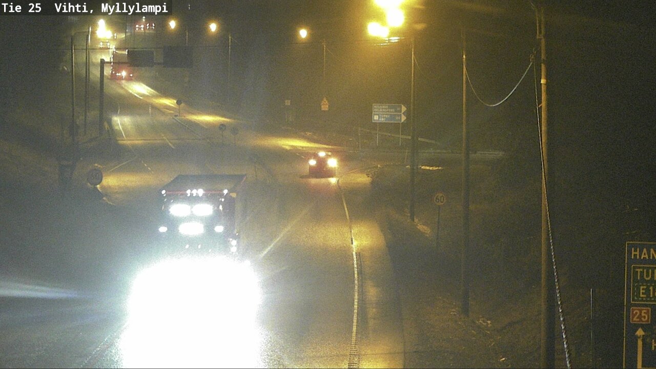 Weather Camera Image Väg 25 Lojo Myllylampi, Lohja, Uusimaa