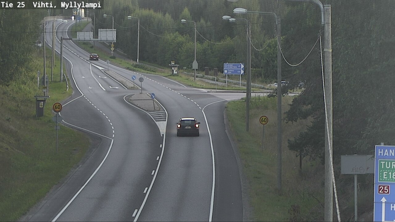 Weather Camera Image Väg 25 Lojo Myllylampi, Lohja, Uusimaa
