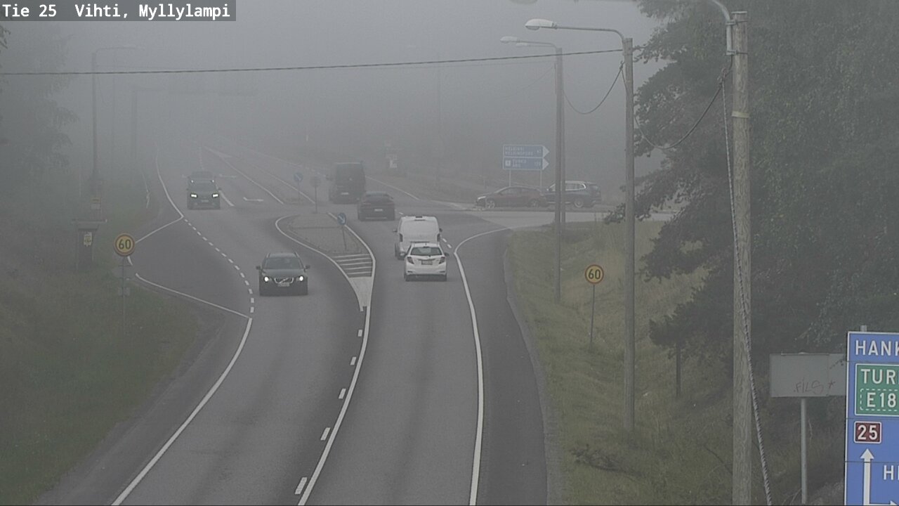 Weather Camera Image Väg 25 Lojo Myllylampi, Lohja, Uusimaa